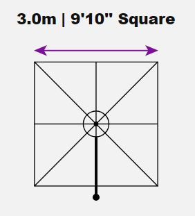 Shadowspec™ SU4 3.0m Umbrella - Square